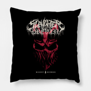 Slaughter to Prevail Misery Sermon Red Demon Mask Deathcore Pillow