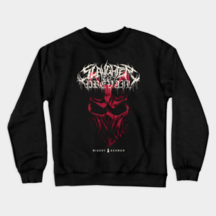 Slaughter to Prevail Misery Sermon Red Demon Mask Deathcore Crewneck Sweatshirt