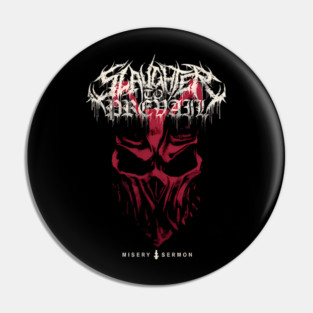 Slaughter to Prevail Misery Sermon Red Demon Mask Deathcore Pin