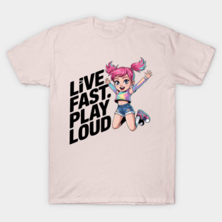 live fast play hard k-pop T-Shirt