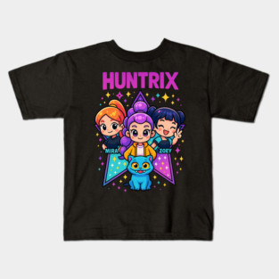 Kpop Demon Hunters Fanart, Hot Girl Cartoon Music Movie fan Youth Kids T-Shirt