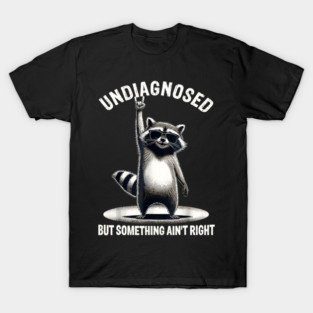 Undiagnosed But Something Ain't Right, Raccoon Meme T-Shirt