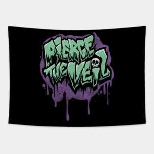 Vintage Pierce The Veil Band Skull Tapestry