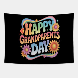 Happy Grandparents Day Tapestry