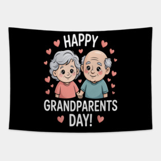 Happy Grandparents Day Tapestry