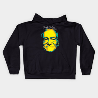 Hugh Hefner Pop Art. Hugh Marston Hefner. american. united states. Kids Hoodie