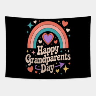 Happy Grandparents Day Tapestry