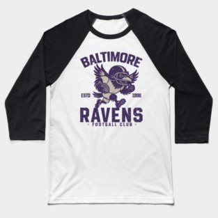 Retro Baltimore Ravens Cheerleading Raven Mascot M5192 Baseball T-Shirt