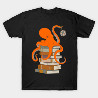 Reading Octopus, Tea, Coffee and Books T-Shirt
