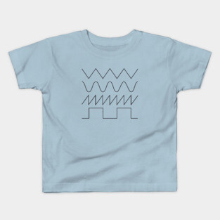 Synthesizer Waveforms (black font) #1 Kids T-Shirt