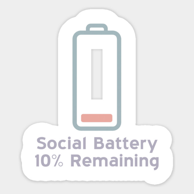 Social Battery — 10% Remaining Magnet by Fauzi's Store