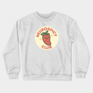 Neurospicy Club (Chili Badge) Crewneck Sweatshirt