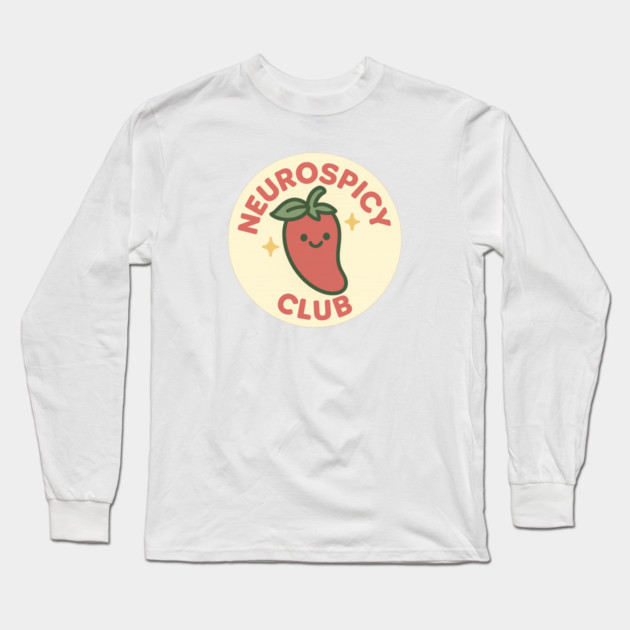 Neurospicy Club (Chili Badge) Long Sleeve T-Shirt by Fauzi's Store