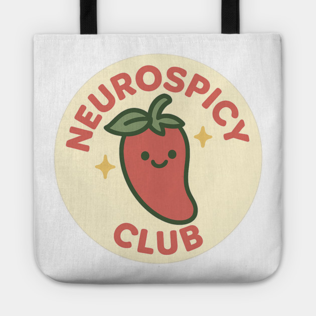 Neurospicy Club (Chili Badge) Tote by Fauzi's Store