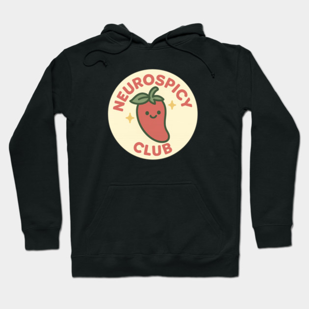Neurospicy Club (Chili Badge) Hoodie by Fauzi's Store