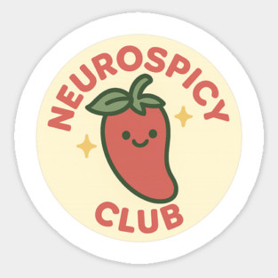 Neurospicy Club (Chili Badge) Sticker