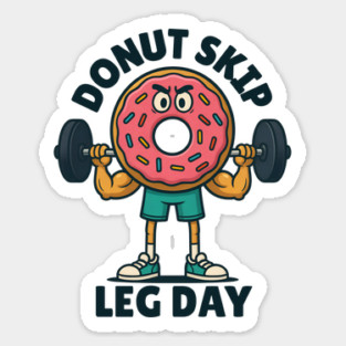 Donut Skip Leg Workout Sticker