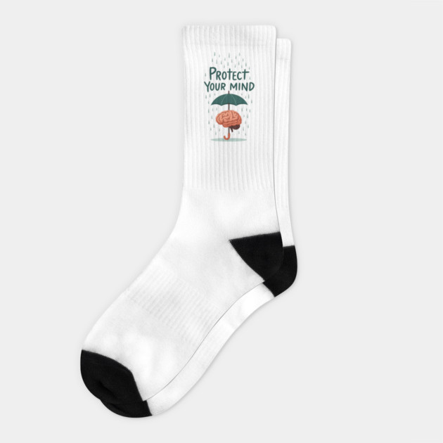 Protect Your Mind Socks by Fauzi's Store