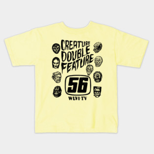 Creature Double Feature Classic Monsters Kids T-Shirt