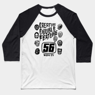 Creature Double Feature Classic Monsters Baseball T-Shirt