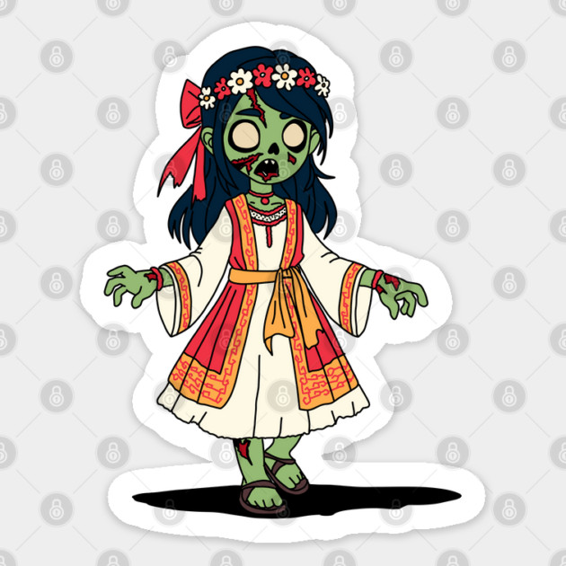 Cute Greek Zombie Girl Sticker by H. R. Sinclair