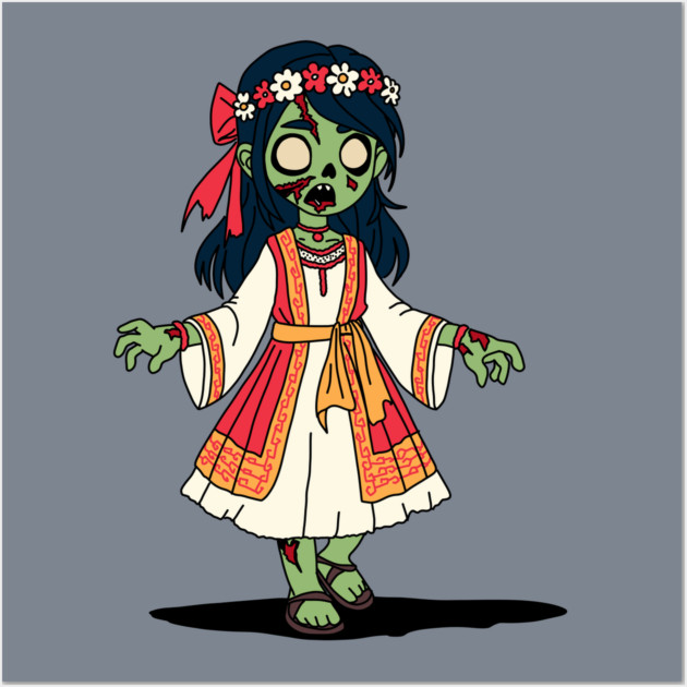Cute Greek Zombie Girl Wall Art by H. R. Sinclair