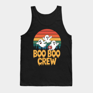 Boo Boo Crew Nurse Halloween Costume Ghost Scary Tank Top