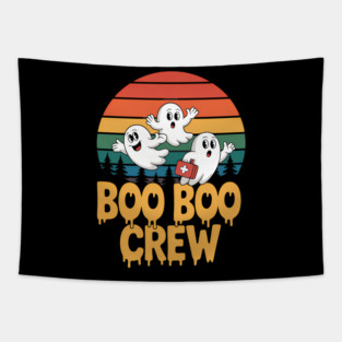 Boo Boo Crew Nurse Halloween Costume Ghost Scary Tapestry