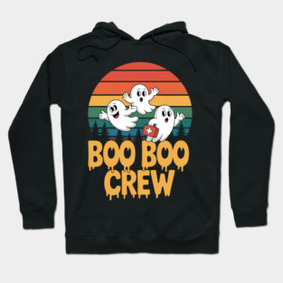 Boo Boo Crew Nurse Halloween Costume Ghost Scary Hoodie