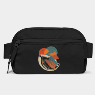 Retro Betta Fish Graphic Art for Aquarium Lovers Bag