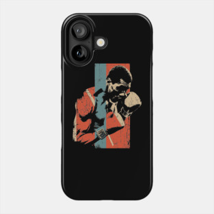 Vintage Boxer Punching Graphic in Retro Athletic Style Phone Case