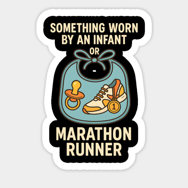 Bib Pun Design – Infant & Marathon Runner Humor Tee Magnet by ArtistTee ⭐⭐⭐⭐⭐