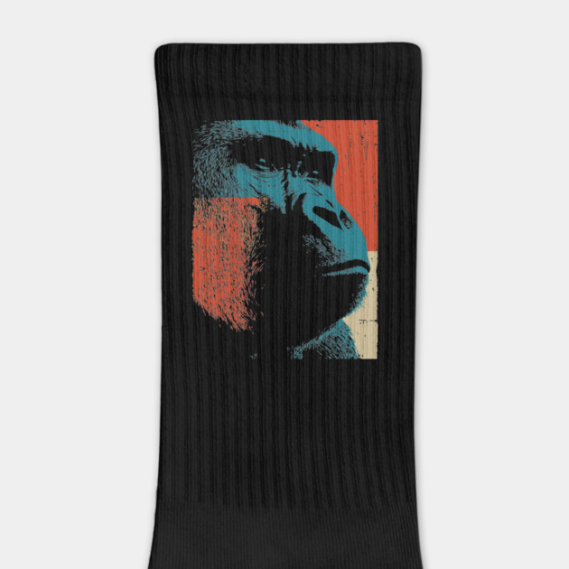 Vintage Distressed Gorilla Graphic Art in Retro Style by TuncGK