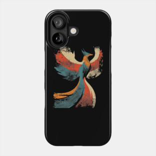 Mythical Phoenix Rising Graphic in Vintage Retro Style Phone Case