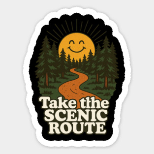 The Scenic route Sticker
