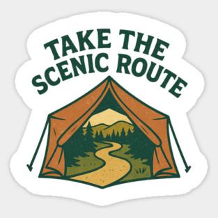 Scenic route Sticker