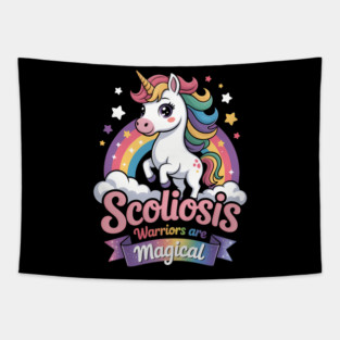 Scoliosis Surgery Recovery Cute Unicorn Tapestry