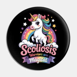 Scoliosis Surgery Recovery Cute Unicorn Pin