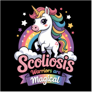 Scoliosis Surgery Recovery Cute Unicorn Posters and Art