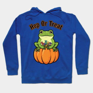 Hop or Treat — Halloween Frog with Candy Pumpkin Hoodie
