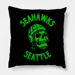 Seahawks Skull Pillow