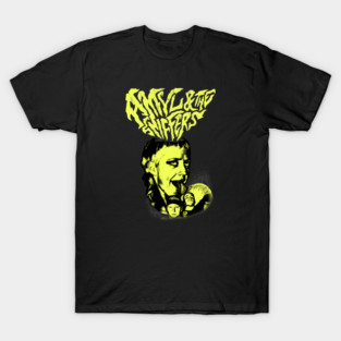 Yellow Typography Band With Yellow Woman Face T-Shirt