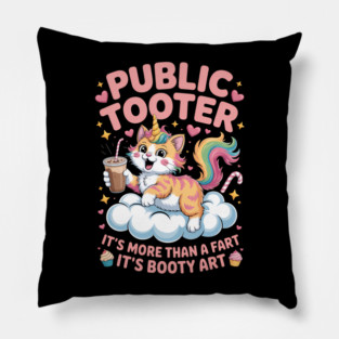 Funny Inappropriate Embarrassing Humor Cat Lovers Pillow