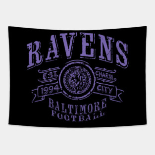 Ravens Vintage Football Tapestry