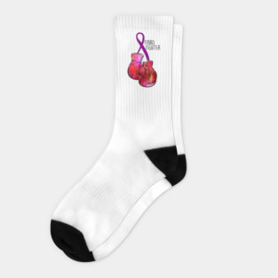 Fibro Fighter (black font) Socks