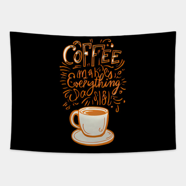 Vintage Coffee Makes Everything Possible Tapestry by SR8891