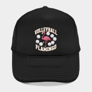 Volleyball Flamingo Funny Sports Hat
