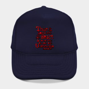 Trust in the Lord with All Your Heart - Proverbs 3:5 Inspirational Graphic -Red Hat