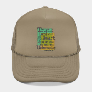 Trust in the Lord with All Your Heart - Proverbs 3:5 Inspirational Graphic Hat