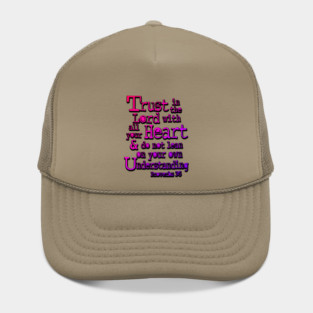 Trust in the Lord with All Your Heart - Proverbs 3:5 Inspirational Graphic Hat